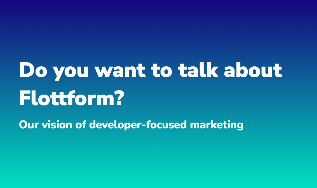 Blog post about Do you want to talk about Flottform?